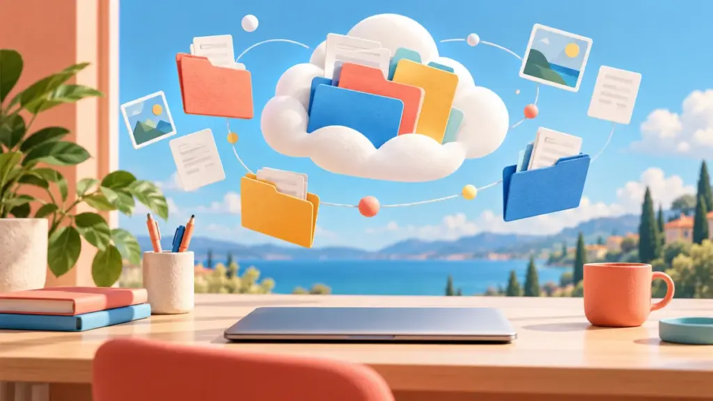A Digital Declutter You Can Finish in One Afternoon — original editorial illustration